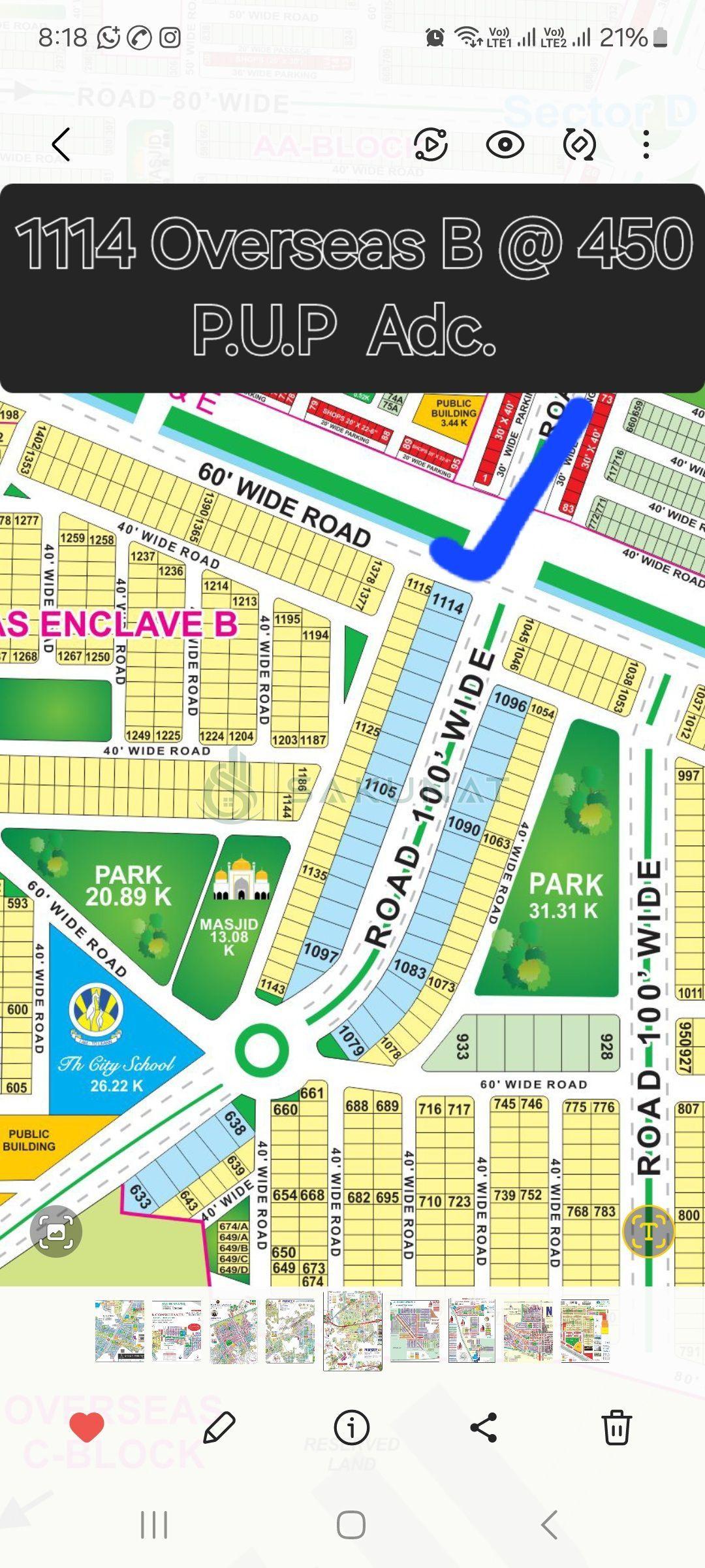 23 Marla Residential Plot for sale in Bahria Town - Overseas B, Lahore
