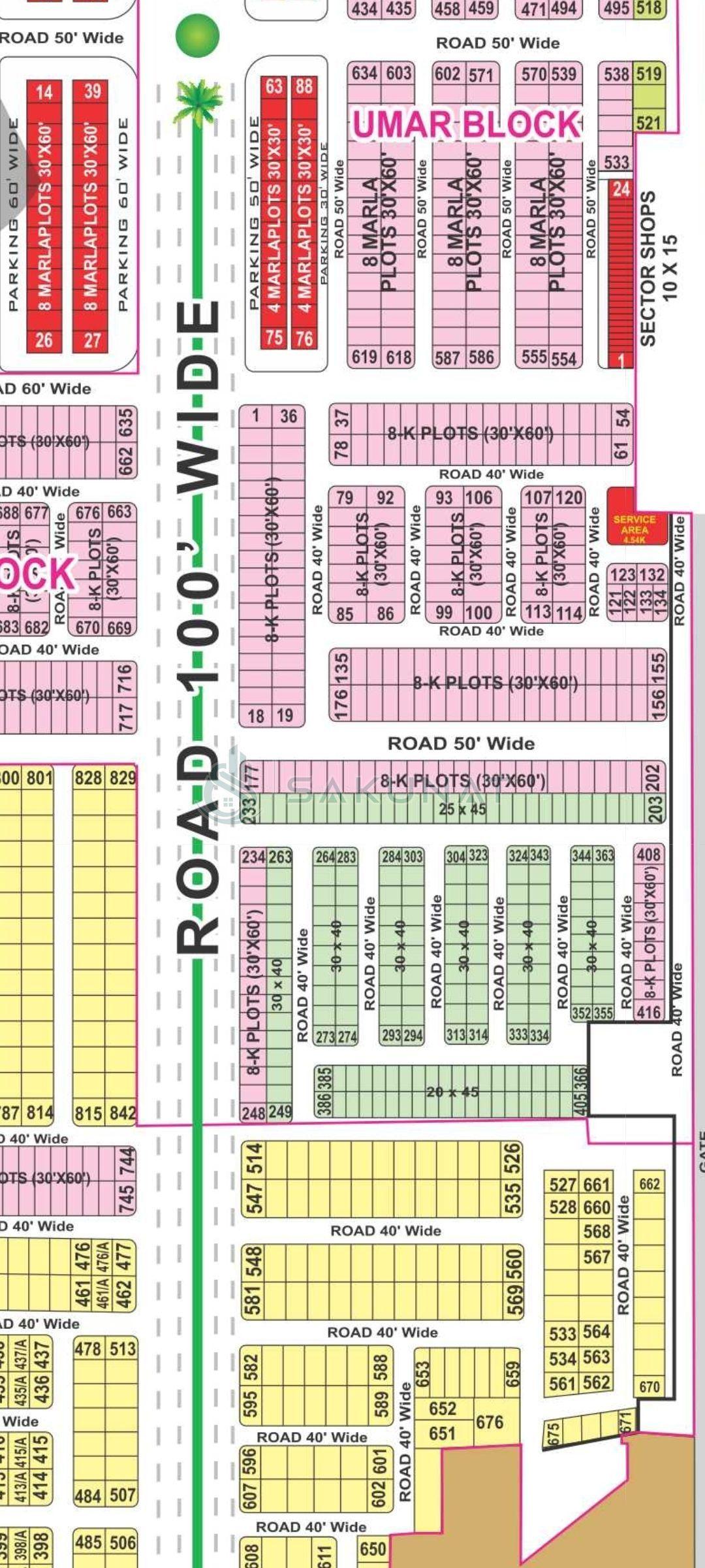 9.33 Marla Residential Plot for sale in Bahria Town - Umar Block, Lahore