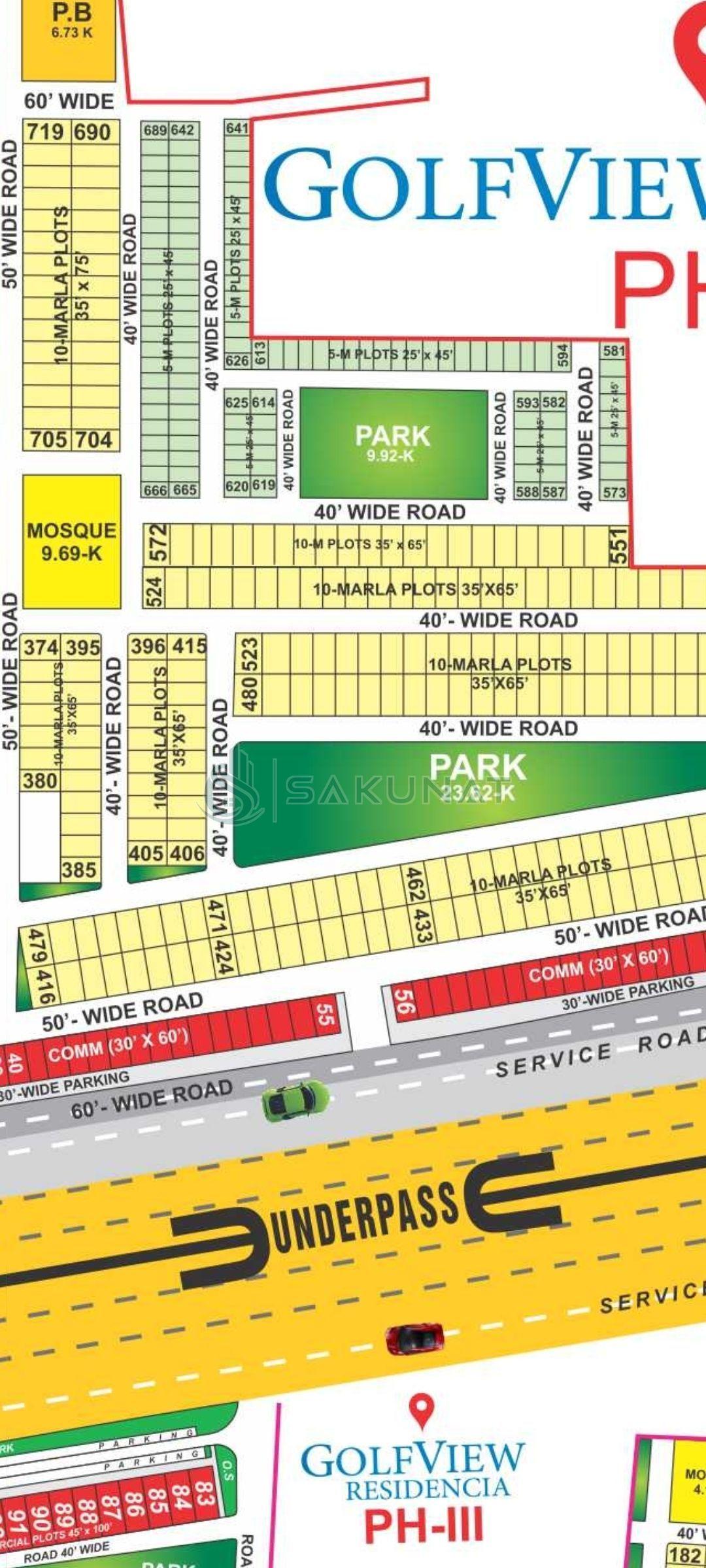 5 Marla Residential Plot for sale in Golf View Residencia, Lahore