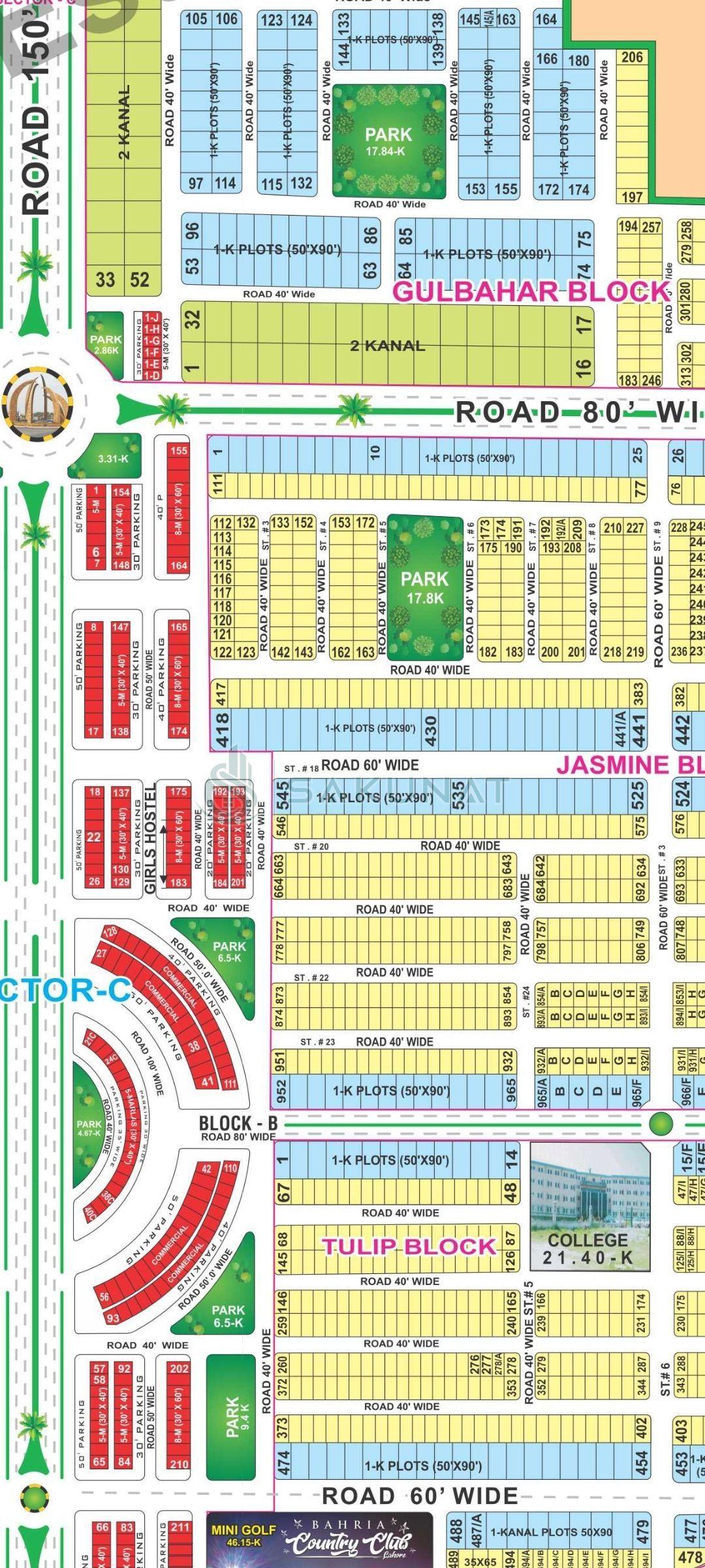 2 Kanal Residential Plot for sale in Bahria Town - Gulbahar Block, Lahore