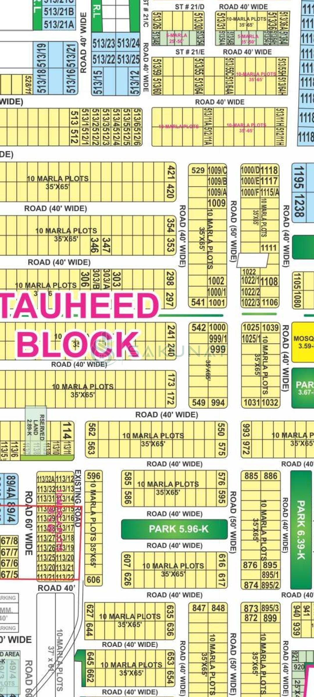 10 Marla Residential Plot for sale in Bahria Town - Tauheed Block, Lahore