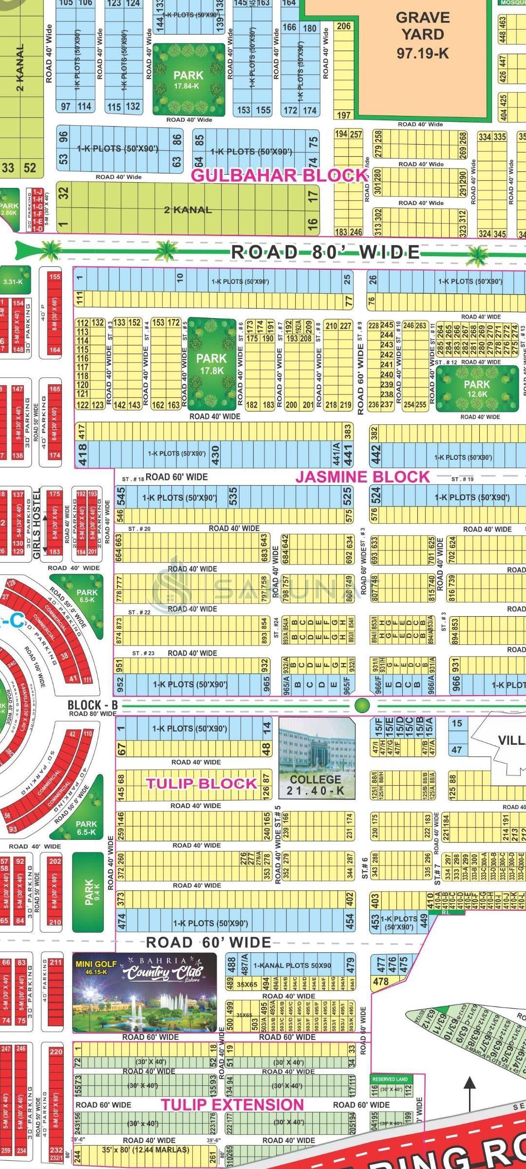 14.36 Marla Residential Plot for sale in Bahria Town - Jasmine Block, Lahore