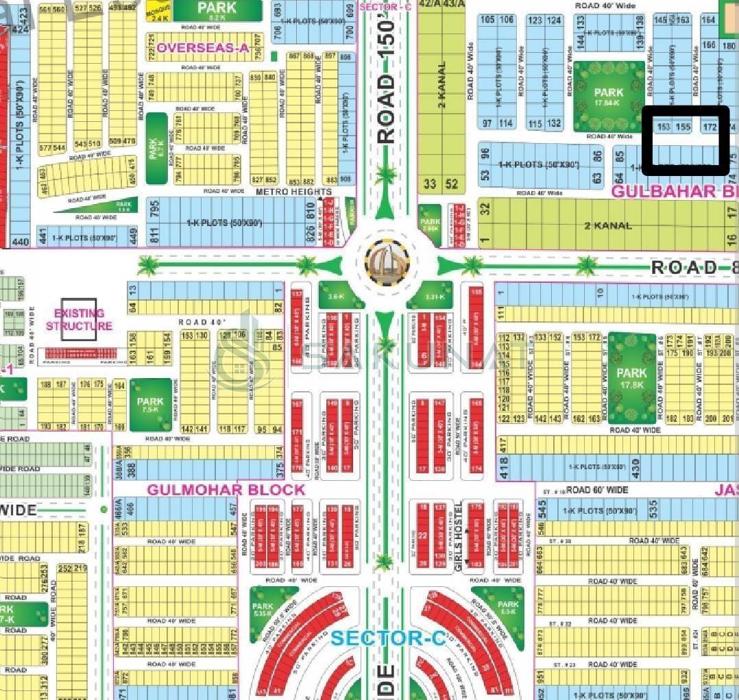 1 Kanal Residential Plot for sale in Bahria Town - Gulbahar Block, Lahore