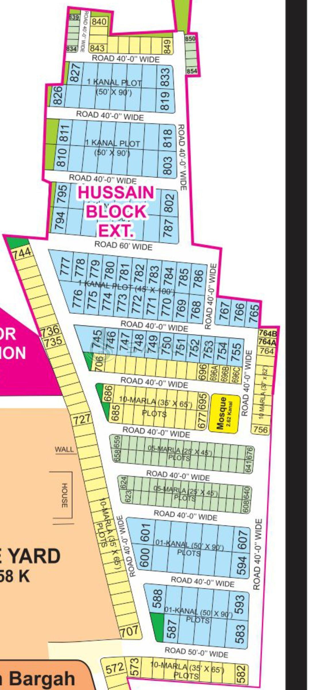 1 Kanal Residential Plot for sale in Bahria Town - Nargis Extension, Lahore
