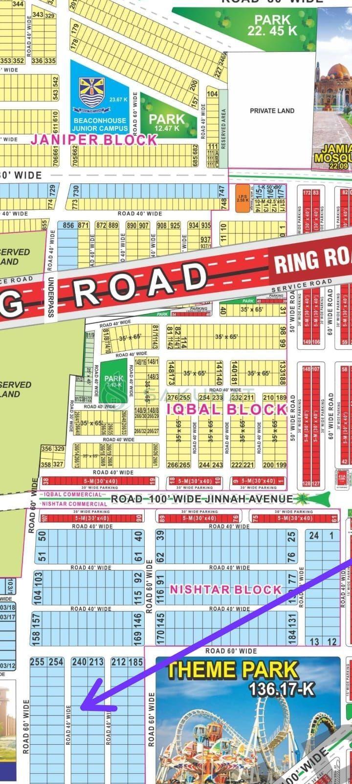 1 Kanal Residential Plot for sale in Bahria Town - Nishtar Block, Lahore