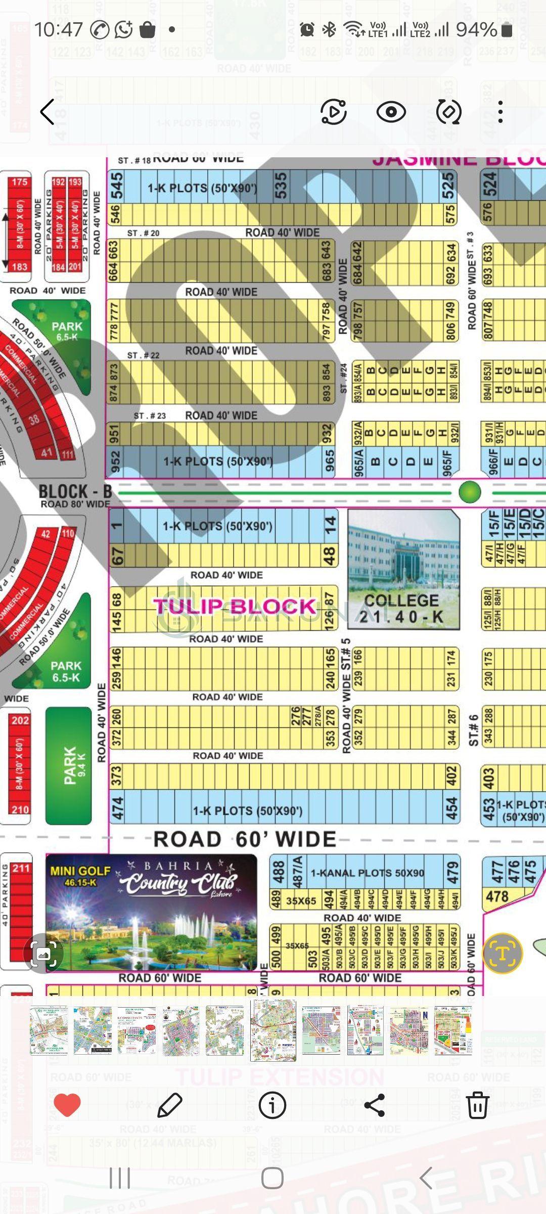 10 Marla Residential Plot for sale in Bahria Town - Tulip Block, Lahore