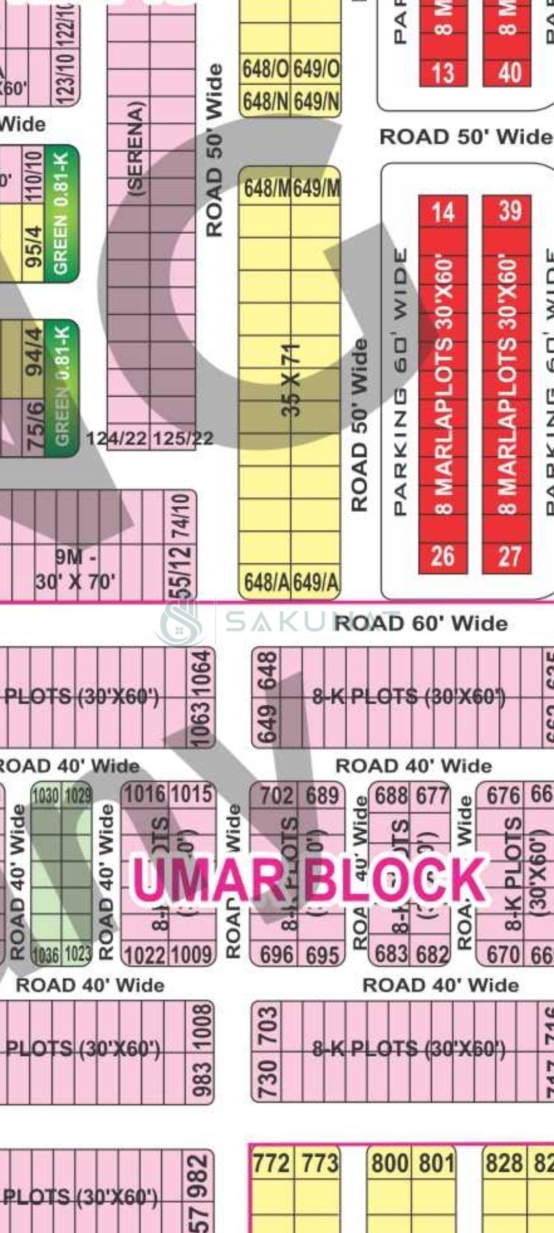9.3 Marla Residential Plot for sale in Bahria Town - Umar Block, Lahore