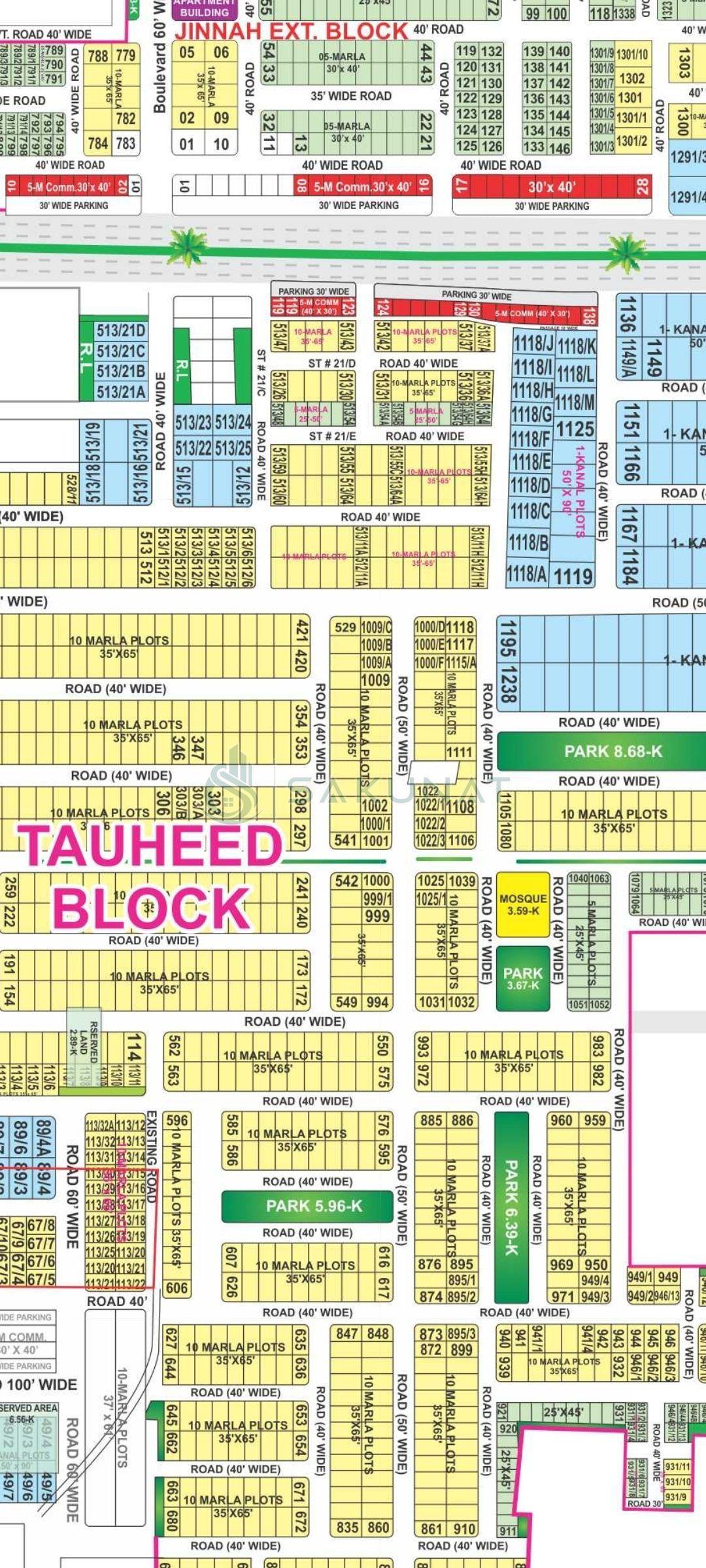 10 Marla Residential Plot for sale in Bahria Town - Tauheed Block, Lahore