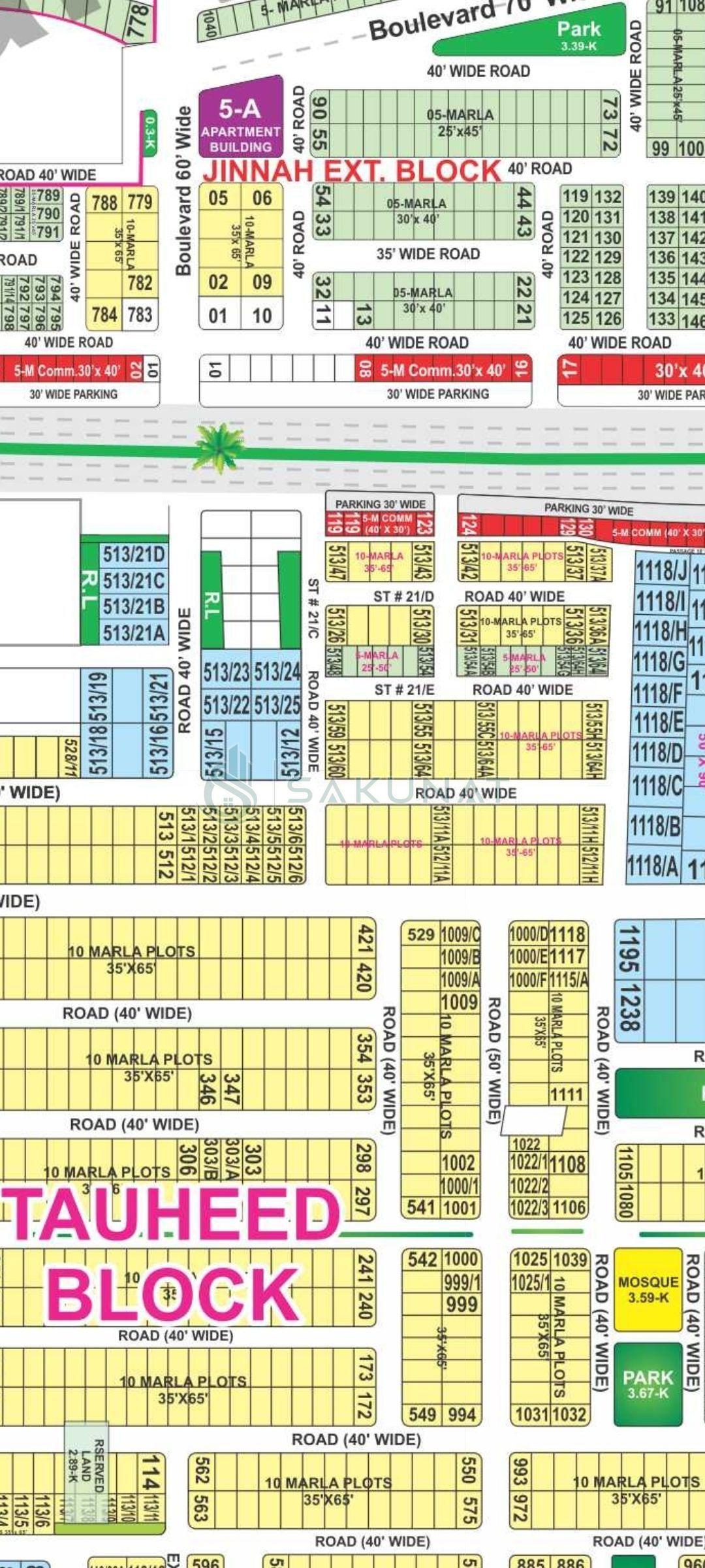 10 Marla Residential Plot for sale in Bahria Town - Tauheed Block, Lahore