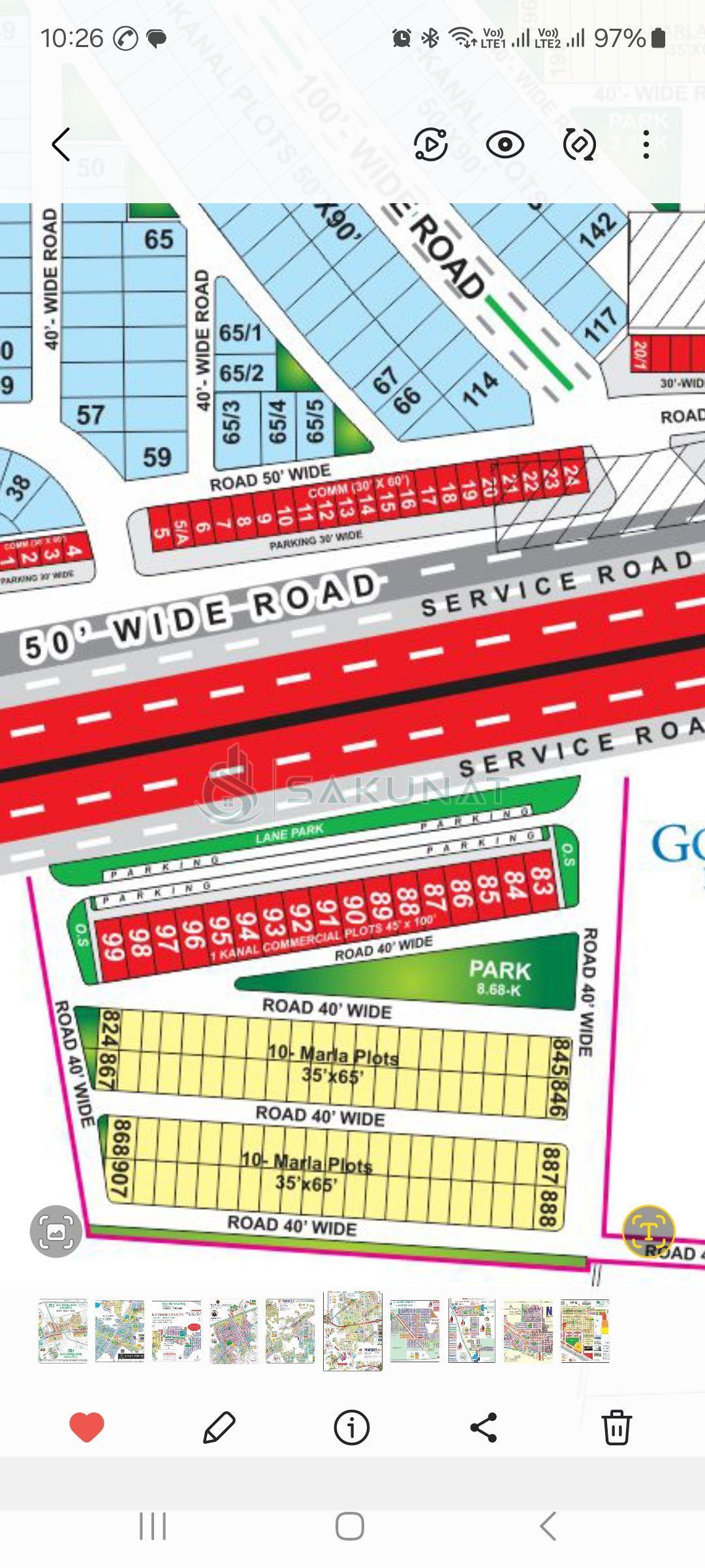 10 Marla Residential Plot for sale in Golf View Residencia - Phase 1, Lahore