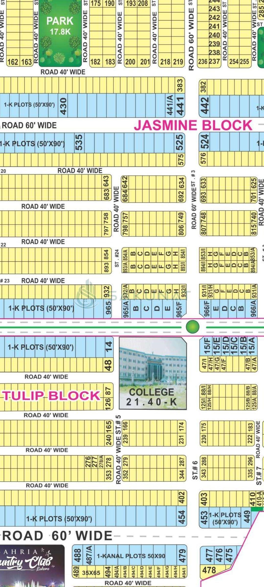 11.7 Marla Residential Plot for sale in Bahria Town - Tulip Block, Lahore