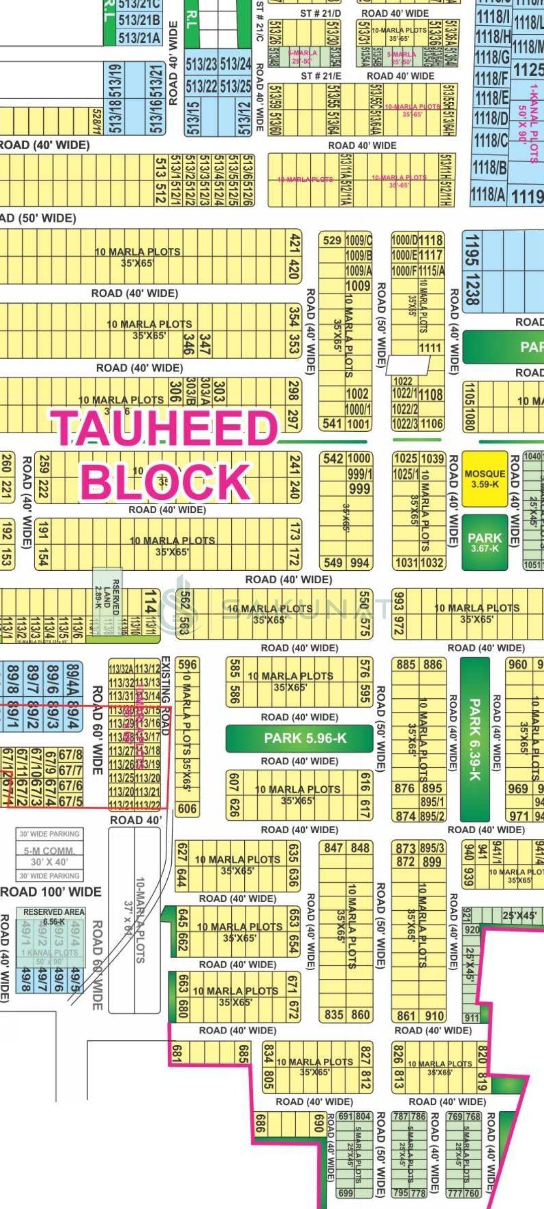 10 Marla Residential Plot for sale in Bahria Town - Tauheed Block, Lahore