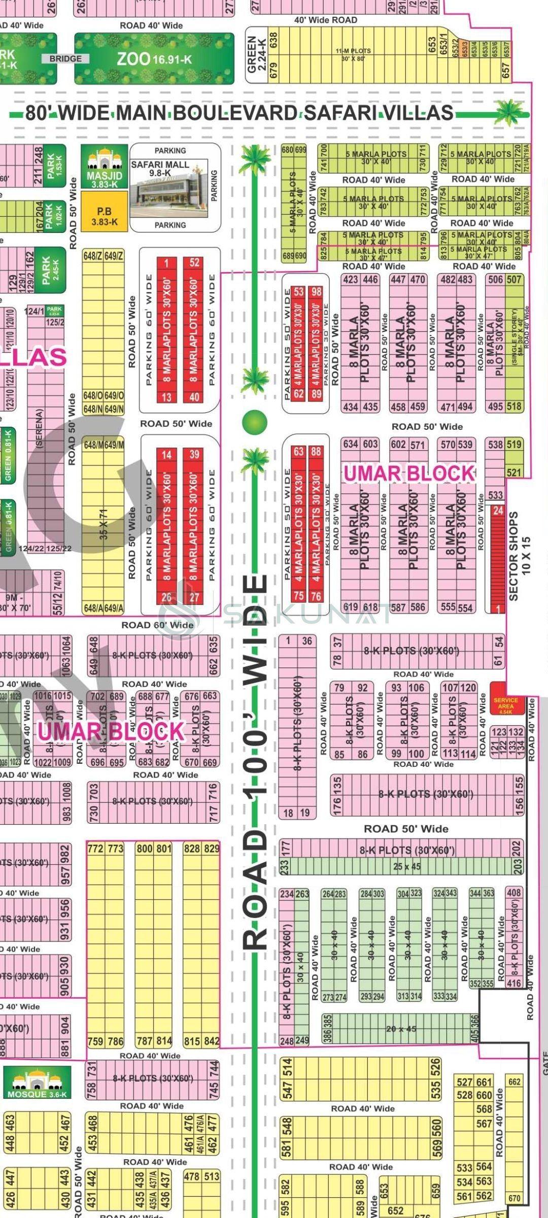 9.33 Marla Residential Plot for sale in Bahria Town - Umar Block, Lahore