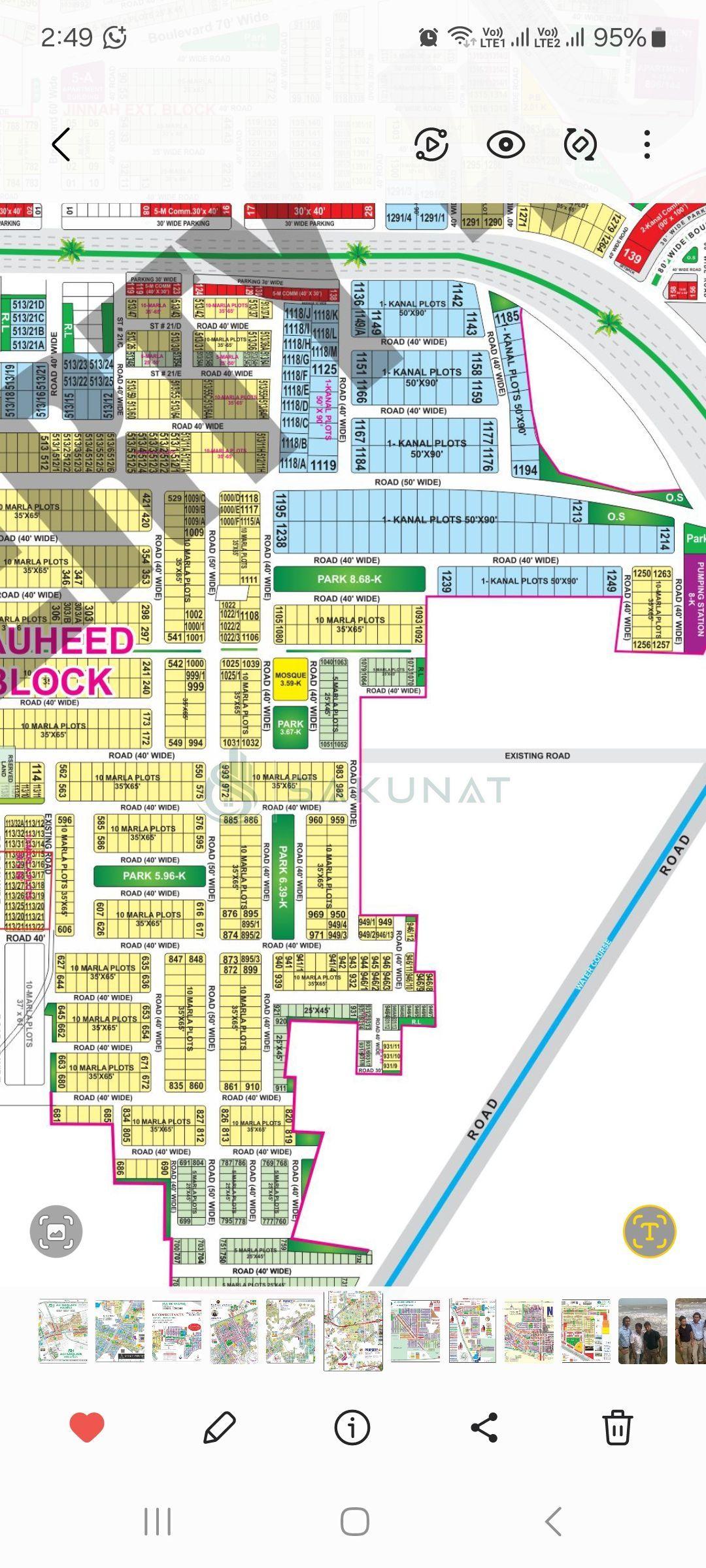 19 Marla Residential Plot for sale in Bahria Town - Tauheed Block, Lahore