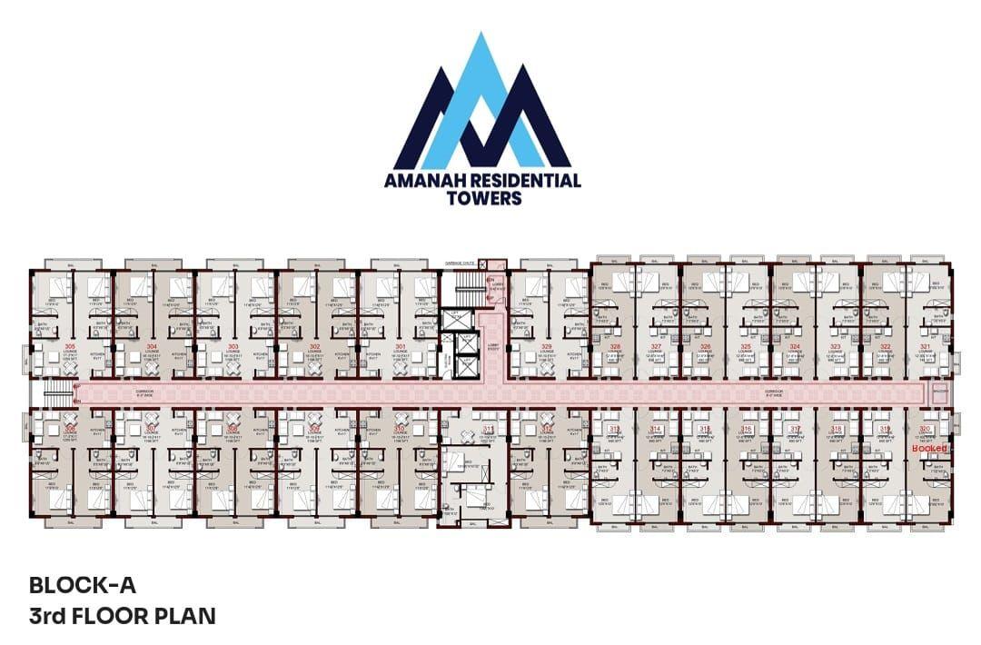 Amanah Resdential Towers, Block A — floor plan — photo 4 of 10