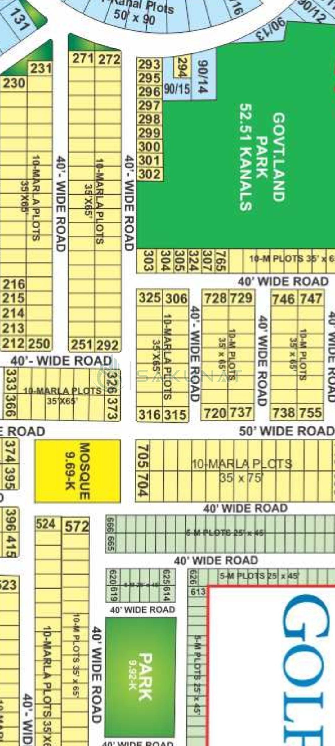 5 Marla Residential Plot for sale in Golf View Residencia, Lahore