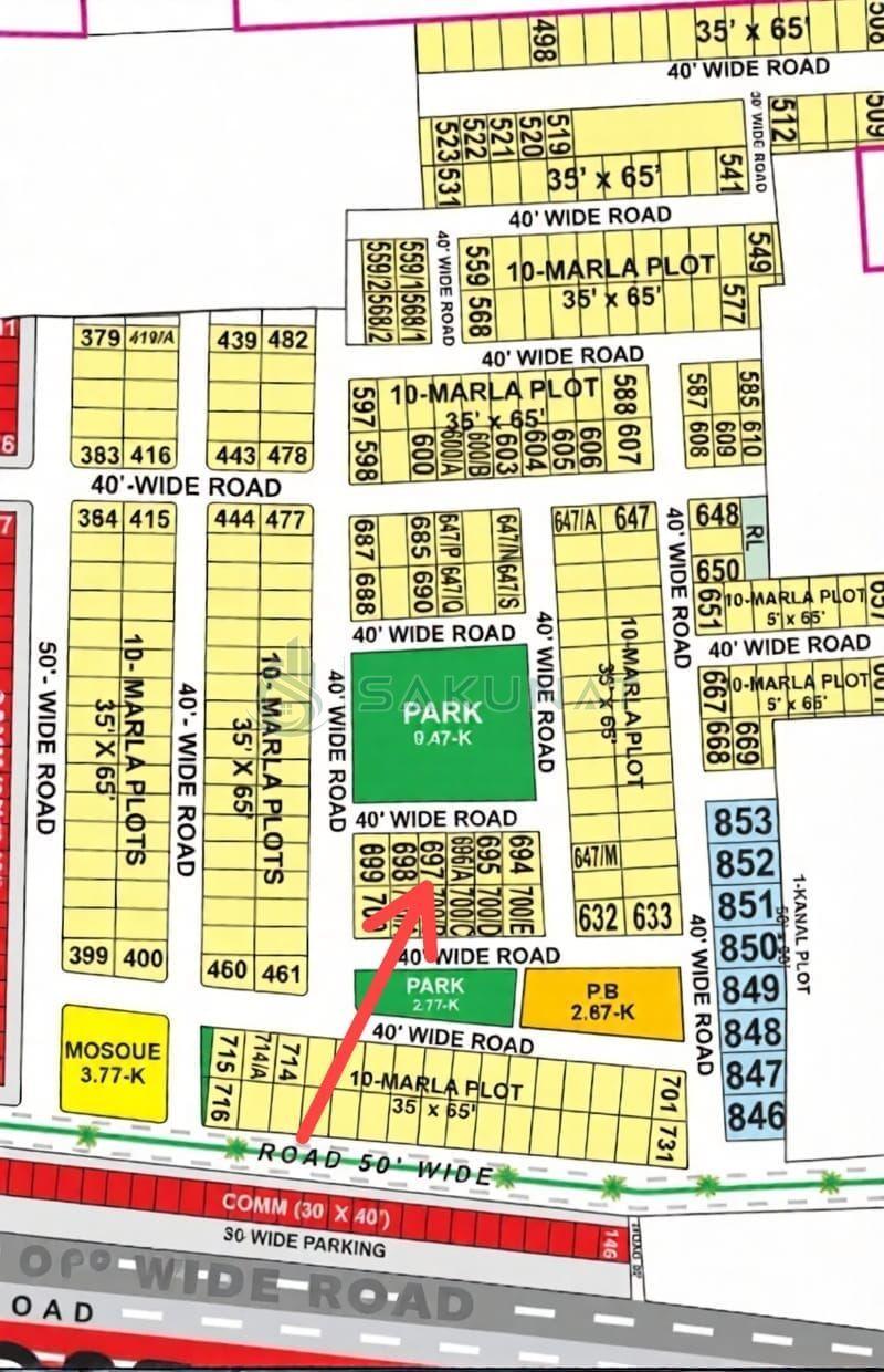 10 Marla Residential Plot for sale in Golf View Residencia - Phase 2, Lahore