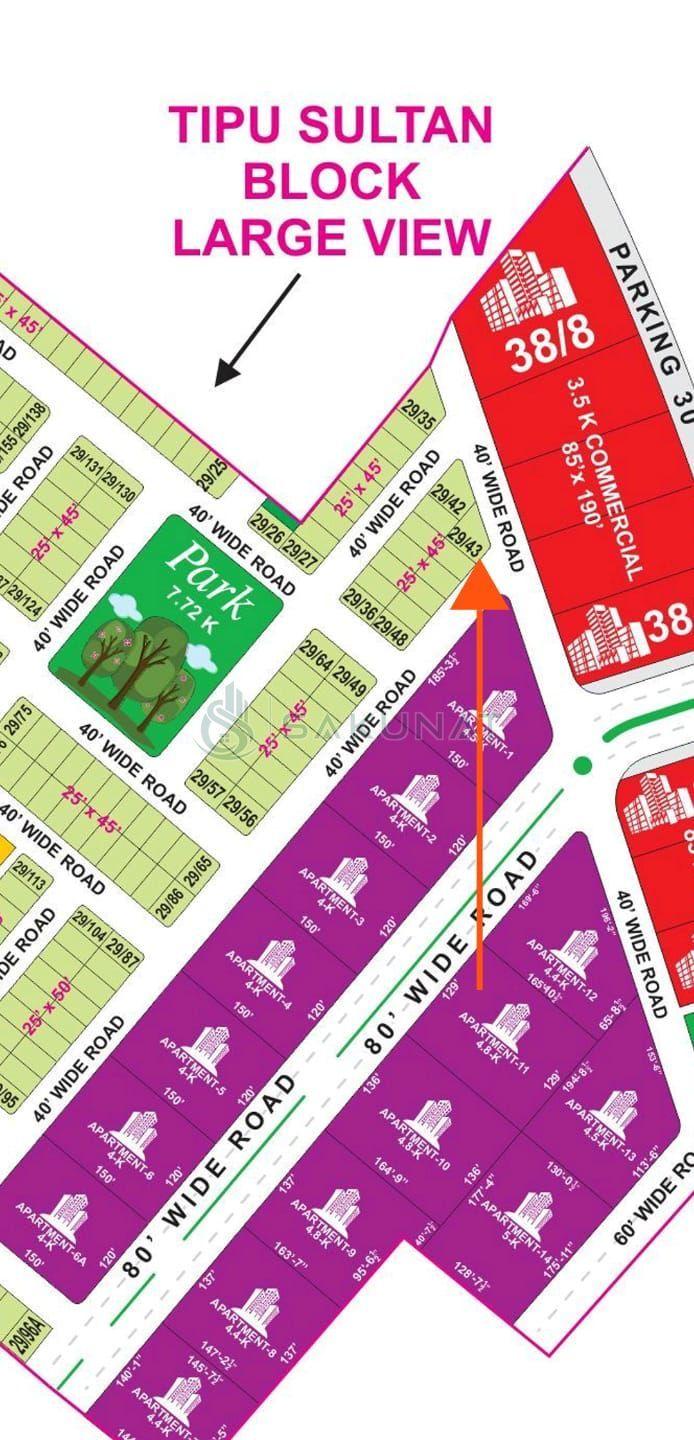8.33 Marla Residential Plot for sale in Bahria Town - Tipu Sultan Block, Lahore