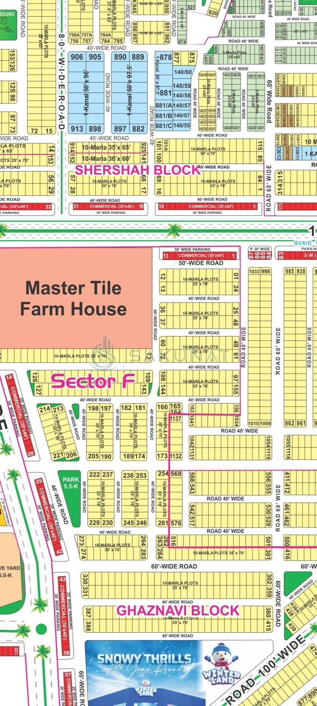 10.88 Marla Residential Plot for sale in Bahria Town - Ghaznavi Block, Lahore