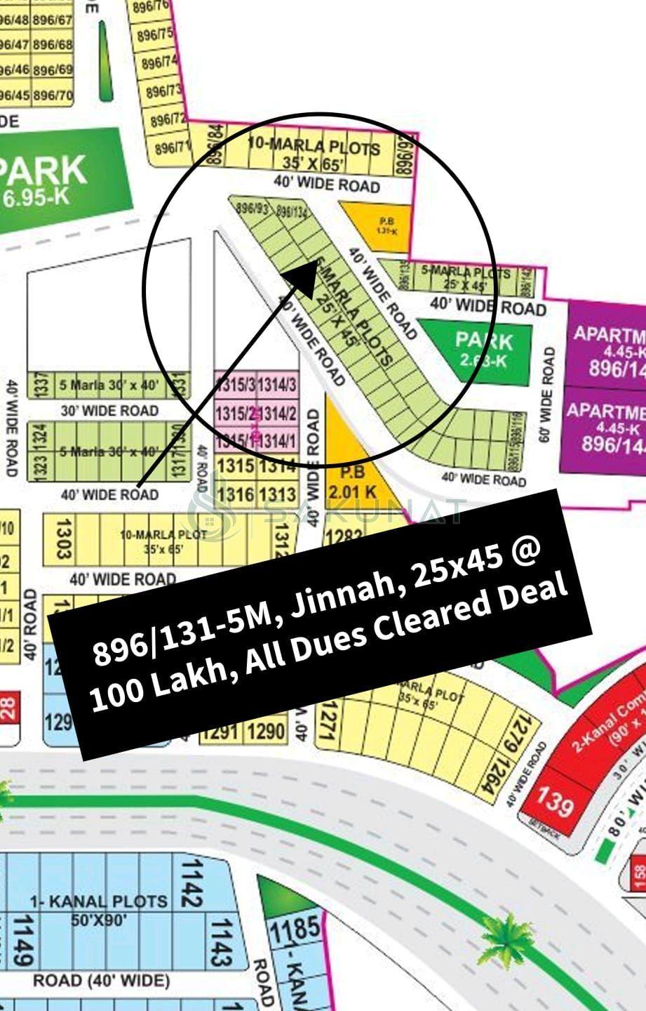 5 Marla Residential Plot for sale in Bahria Town - Jinnah Extension Block, Lahore