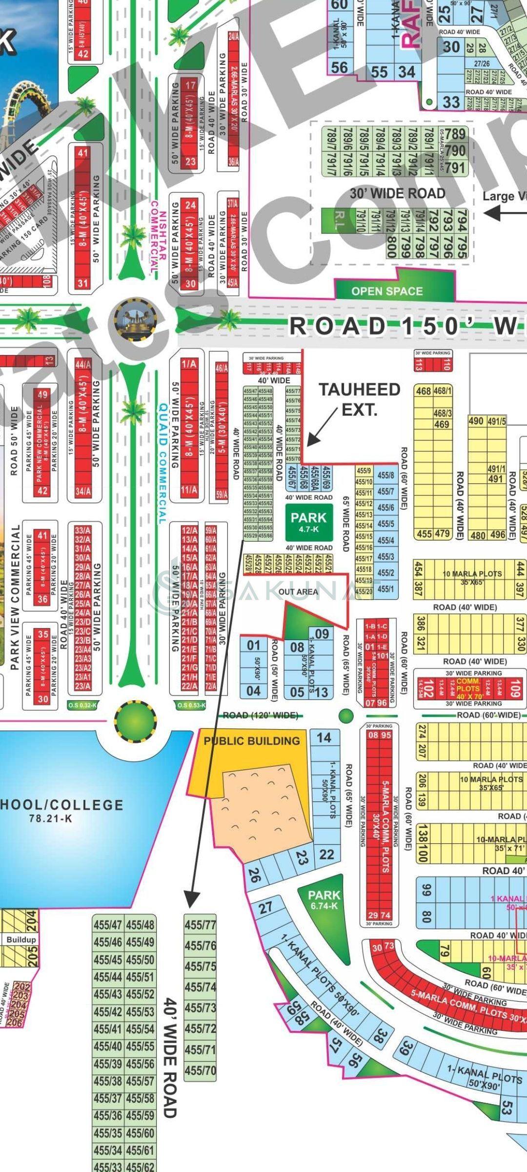 5 Marla Commercial Plot for sale in Bahria Town - Tauheed Block, Lahore