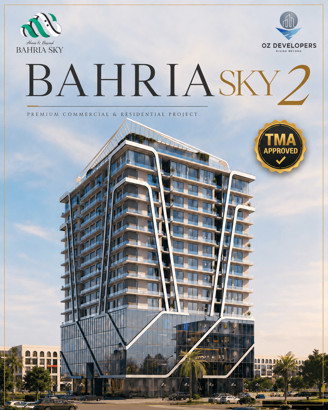 Under-construction mixed-use development by OZ Developers Private Limited in Bahria Orchard Phase 4, Lahore