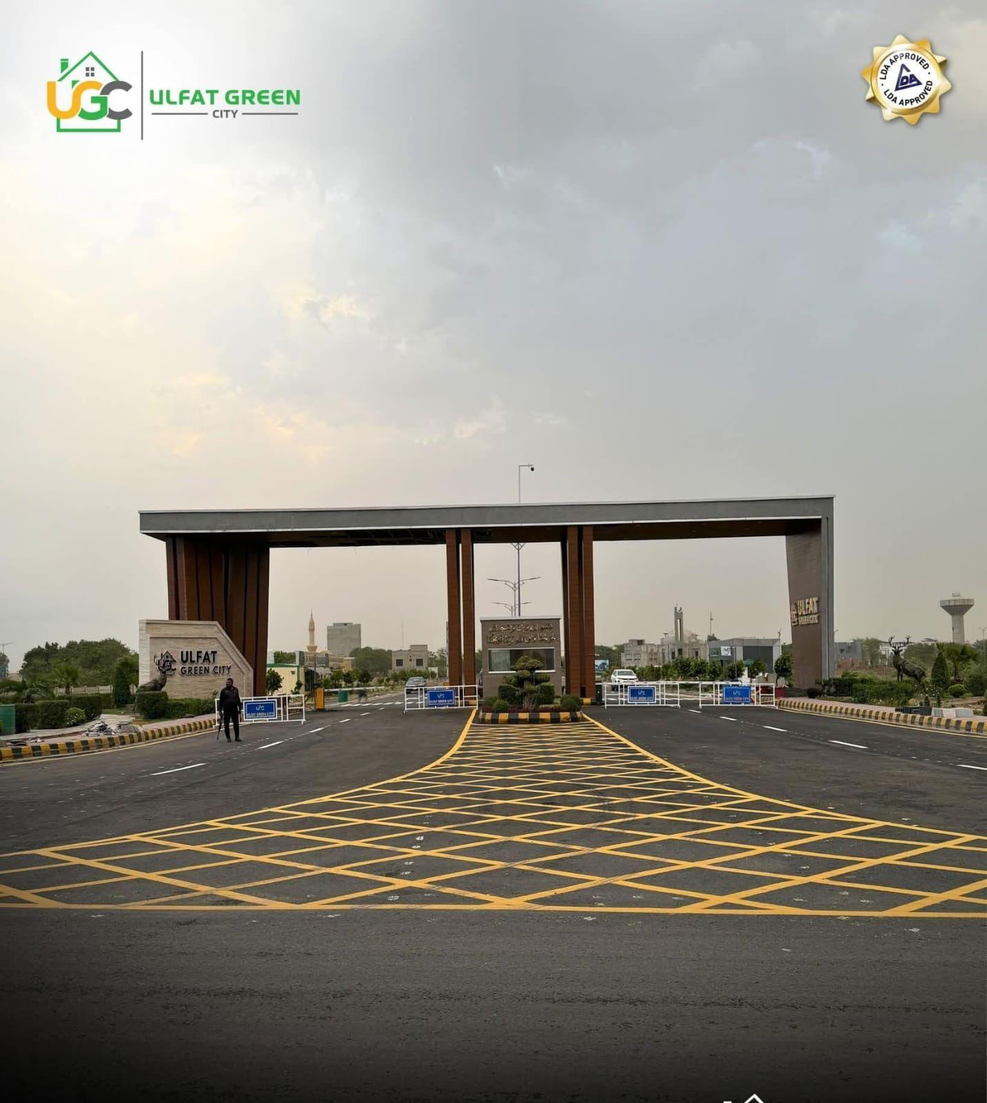 Under-construction mixed-use development by Ulfat Green City in Main Canal Bank Road, Lahore