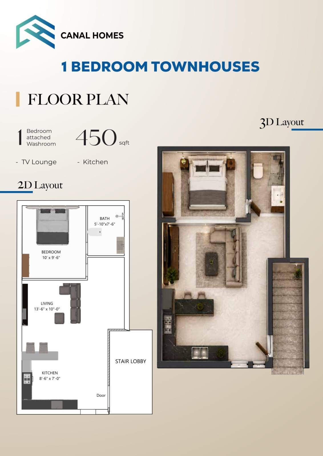 Canal Homes Townhouses Canal Garden Lahore — floor plan — photo 1 of 2
